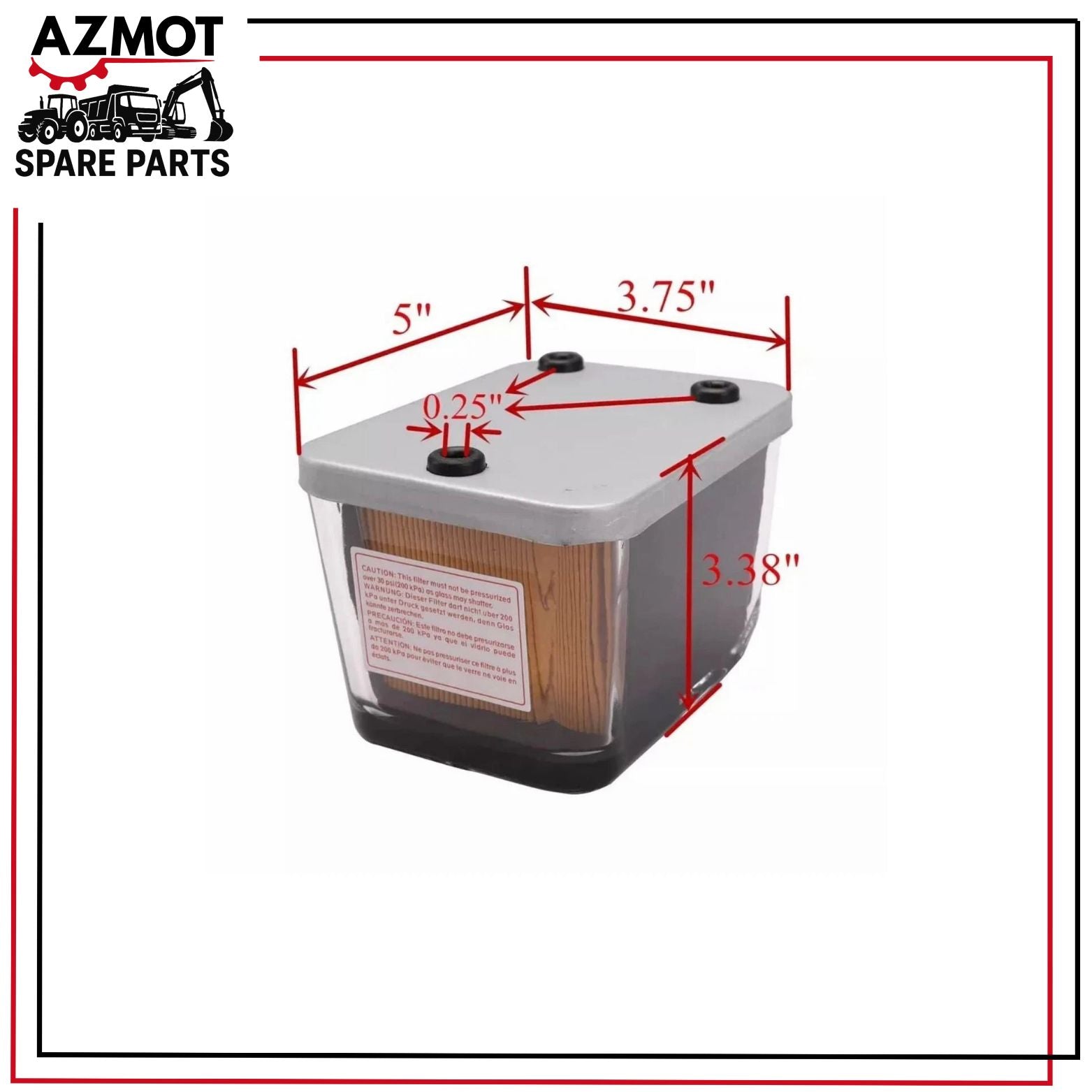 AR50041 Fuel Filter Fits John Deere 1020 1030 1040 1140 2420 2640 3640 Tractor